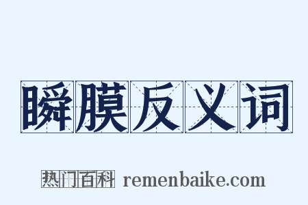 瞬膜反义词是什么意思的图片